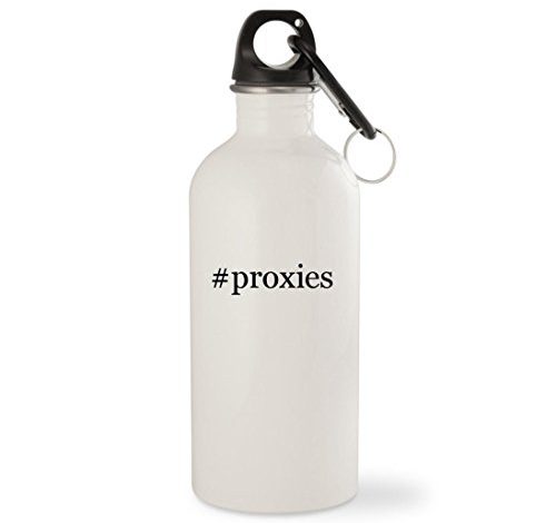 #proxies – White Hashtag 20oz Stainless Steel Water Bottle with Carabiner