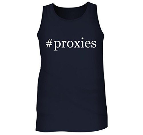 #proxies – Men’s Hashtag Adult Tank Top, Navy, Small