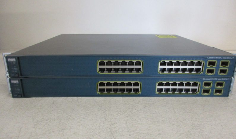 Cisco Catalyst 3560G Series WS-C3560G-24PS-E Switch Lot of 2