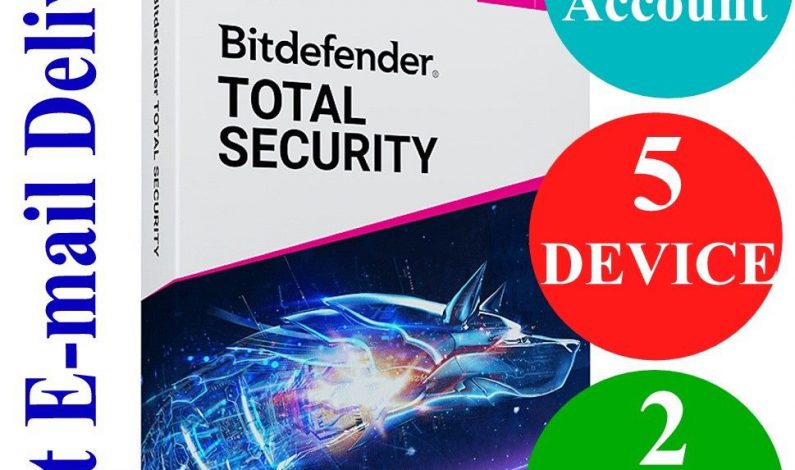 Bitdefender Total Security 5 Device / 2 Year + VPN (Account Subscription) 2019