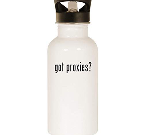got proxies? – Stainless Steel 20oz Road Ready Water Bottle, White