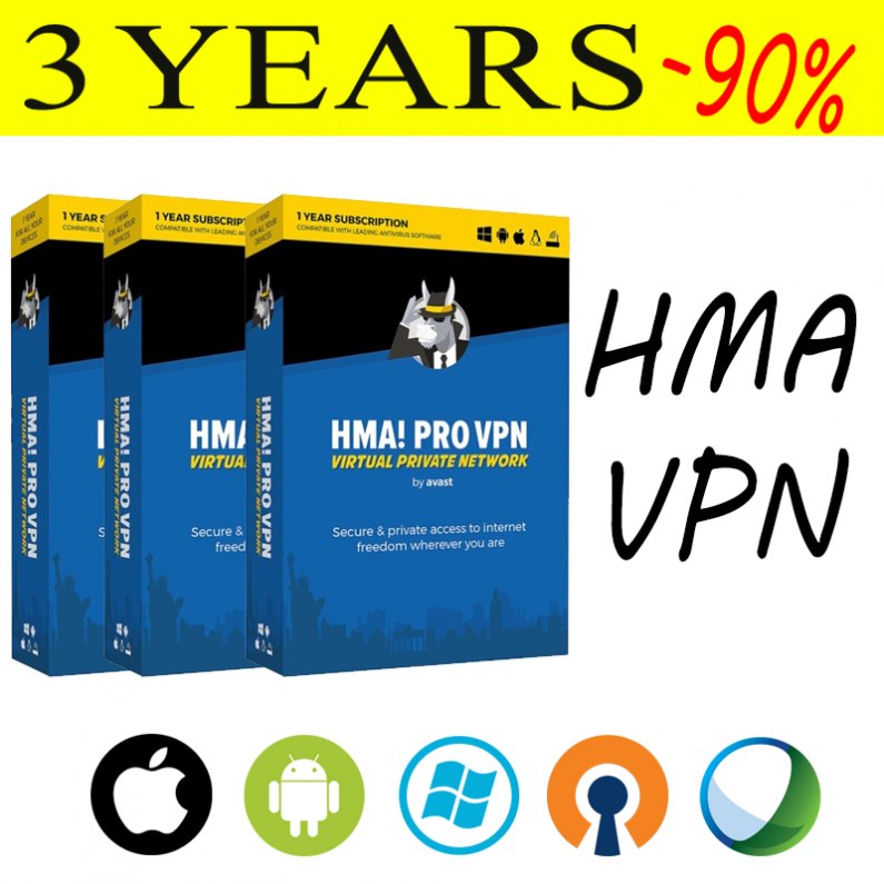 3 YEARS – HMA Hide My ASS! PRO VPN – 1 Year Warranty + Instant Delivery