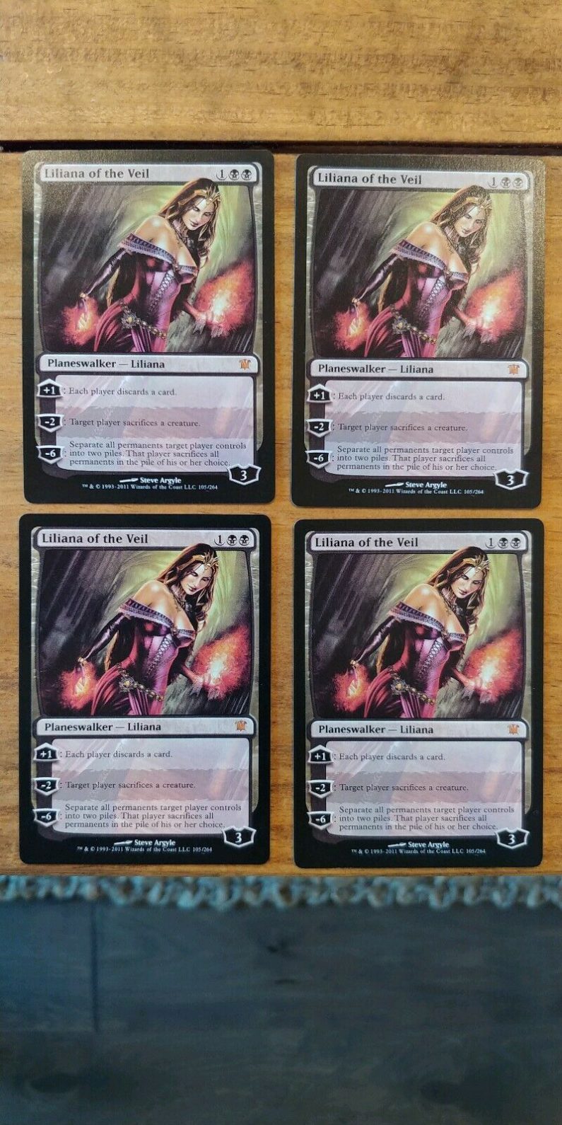 MTG Liliana of the Veil X4 – High Quality Proxy – Read Description