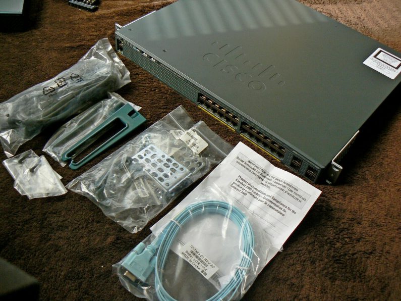 Cisco Catalyst WS-C2960X-24PS-L 2960X W/ACC NEW NEVER USED SPARE, GENUINE CISCO