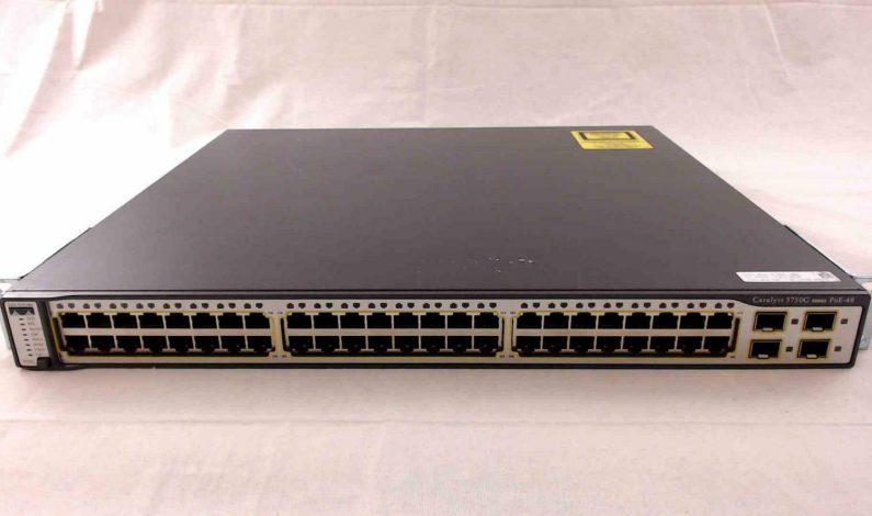 Cisco Catalyst WS-C3750G-48PS-S 48-Ports PoE Gigabit Ethernet Switch